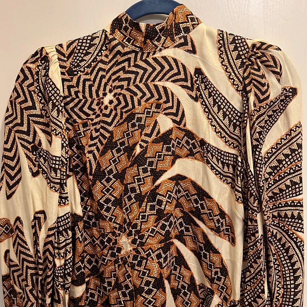 NWT Farm Rio Yawanawa Banana Lenzing Evovero Vanahu blouse - Picture 3 of 15